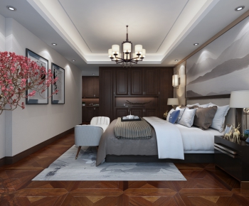 New Chinese Style Bedroom-ID:233392773