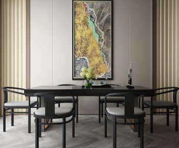 New Chinese Style Dining Table And Chairs-ID:598781814