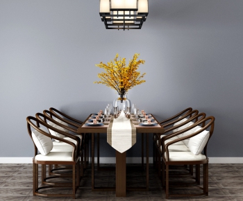 New Chinese Style Dining Table And Chairs-ID:411325414