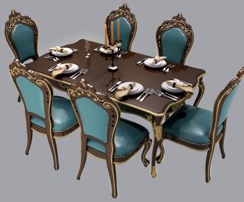 European Style Dining Table And Chairs-ID:500152748