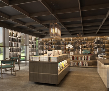 New Chinese Style Bookstore Book Bar-ID:126331574