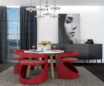 Modern Dining Table And Chairs-ID:580843399