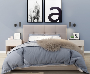 Nordic Style Double Bed-ID:289974229