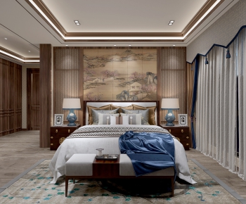 New Chinese Style Bedroom-ID:200881696