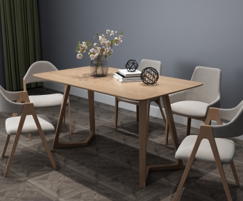 Nordic Style Dining Table And Chairs-ID:205581977