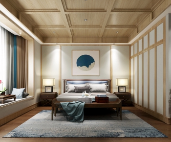 New Chinese Style Bedroom-ID:519244937