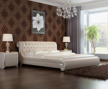 Classical Style Double Bed-ID:534240512