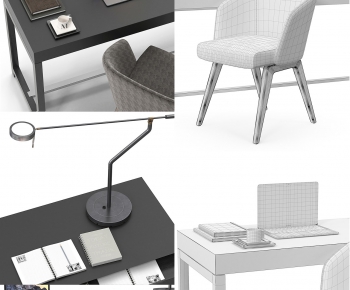 Modern Computer Desk And Chair-ID:516483756