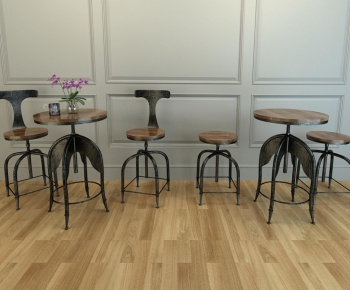 Industrial Style Dining Table And Chairs-ID:758147996