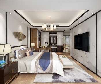 New Chinese Style Bedroom-ID:208267161