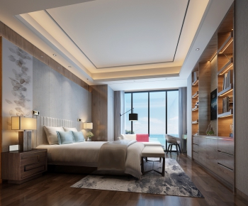 New Chinese Style Bedroom-ID:529254745