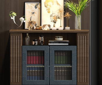 New Chinese Style Entrance Cabinet-ID:702627586