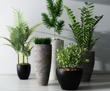 Modern Potted Green Plant-ID:718712789