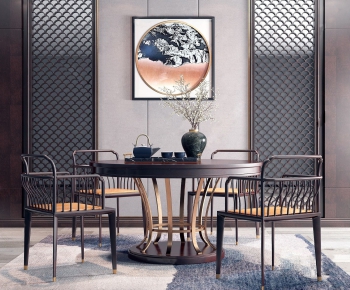 New Chinese Style Dining Table And Chairs-ID:575617774