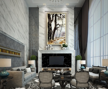 New Classical Style A Living Room-ID:864881996