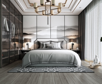 New Chinese Style Bedroom-ID:306638332