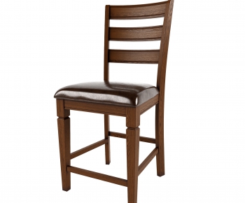 新中式实木皮革单椅-ID:869966569