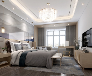 New Chinese Style Bedroom-ID:891280732