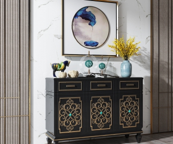 New Chinese Style Side Cabinet/Entrance Cabinet-ID:671210939