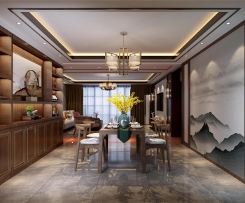 New Chinese Style Dining Room-ID:137091645