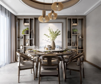 New Chinese Style Dining Room-ID:865305646