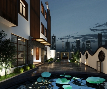 New Chinese Style Courtyard/landscape-ID:568220433