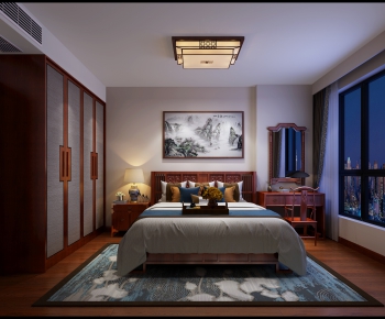 New Chinese Style Bedroom-ID:922372151