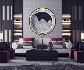 New Chinese Style Sofa Combination-ID:394290943