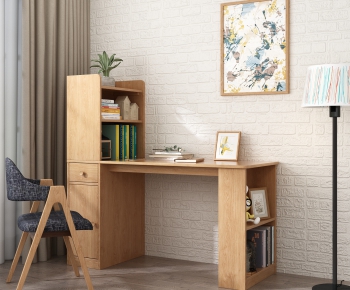 Nordic Style Computer Desk And Chair-ID:945340184
