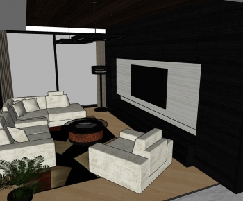 Modern A Living Room-ID:783754533