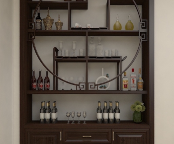 New Chinese Style Wine Cabinet-ID:574669447