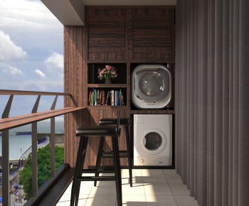 New Chinese Style Balcony-ID:573257868