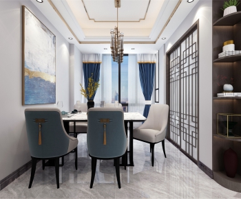 New Chinese Style Dining Room-ID:738913976