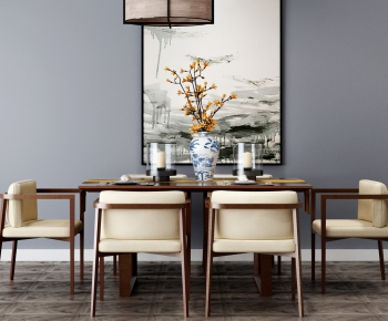 New Chinese Style Dining Table And Chairs-ID:115438428