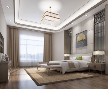 New Chinese Style Bedroom-ID:452953413