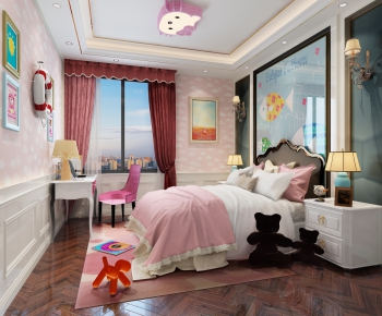 Simple European Style Girl's Room Daughter's Room-ID:478859633