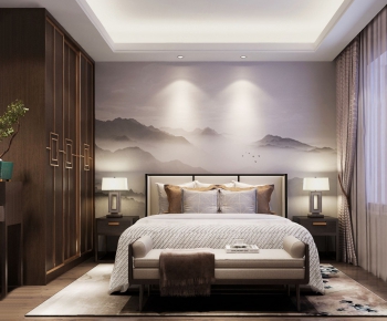New Chinese Style Bedroom-ID:423741866