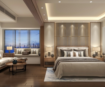 New Chinese Style Bedroom-ID:105117641