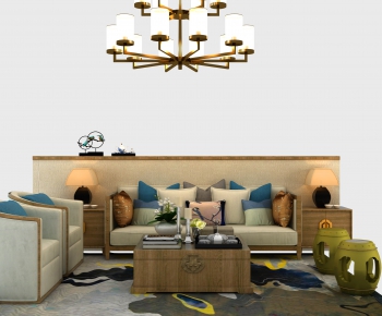 New Chinese Style Sofa Combination-ID:956749387