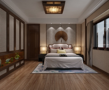 New Chinese Style Bedroom-ID:130018972