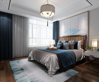 New Chinese Style Bedroom-ID:423101976