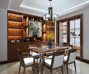 New Chinese Style Dining Room-ID:361063274