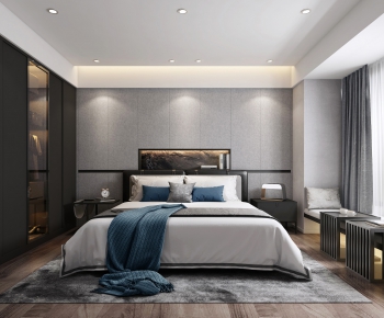 New Chinese Style Bedroom-ID:264521372