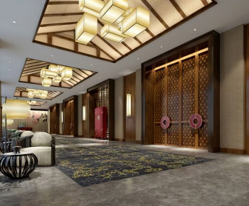 New Chinese Style Lobby Hall-ID:929446875