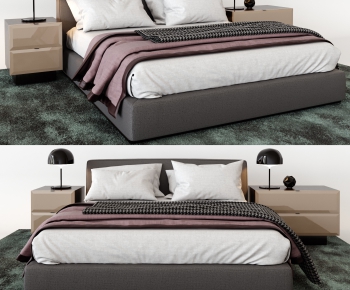 Modern Simple Style Double Bed-ID:373990994