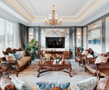 European Style A Living Room-ID:606391462