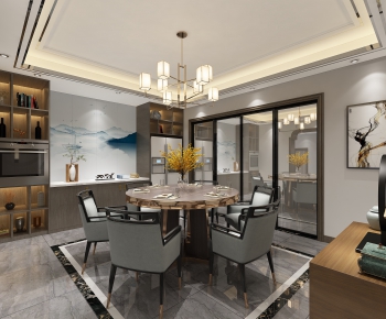 New Chinese Style Dining Room-ID:653674977