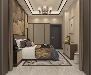 New Chinese Style Bedroom-ID:114896267