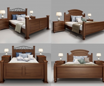 American Style Double Bed-ID:190458837