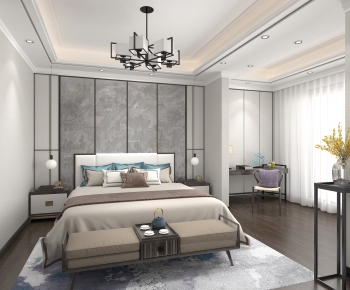 New Chinese Style Bedroom-ID:541252552